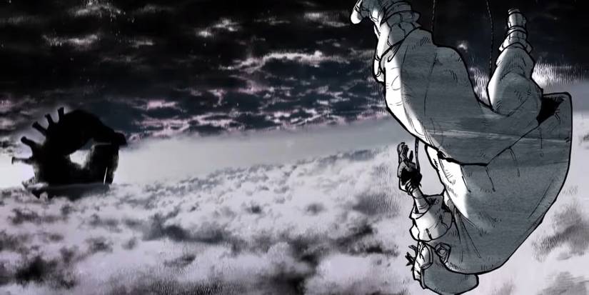 A panel spread from the Gachiakuta manga.