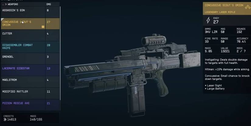 All Legendary Weapon IDs In Starfield