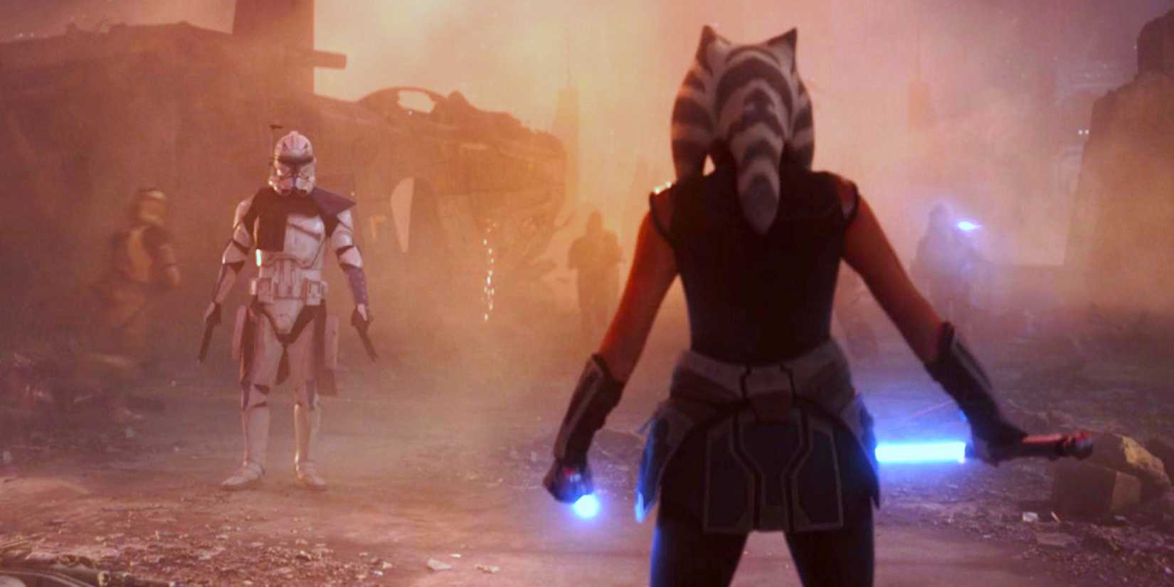 Capitão Rex fala com Ahsoka na Cerco de Mandalore em Ahsoka