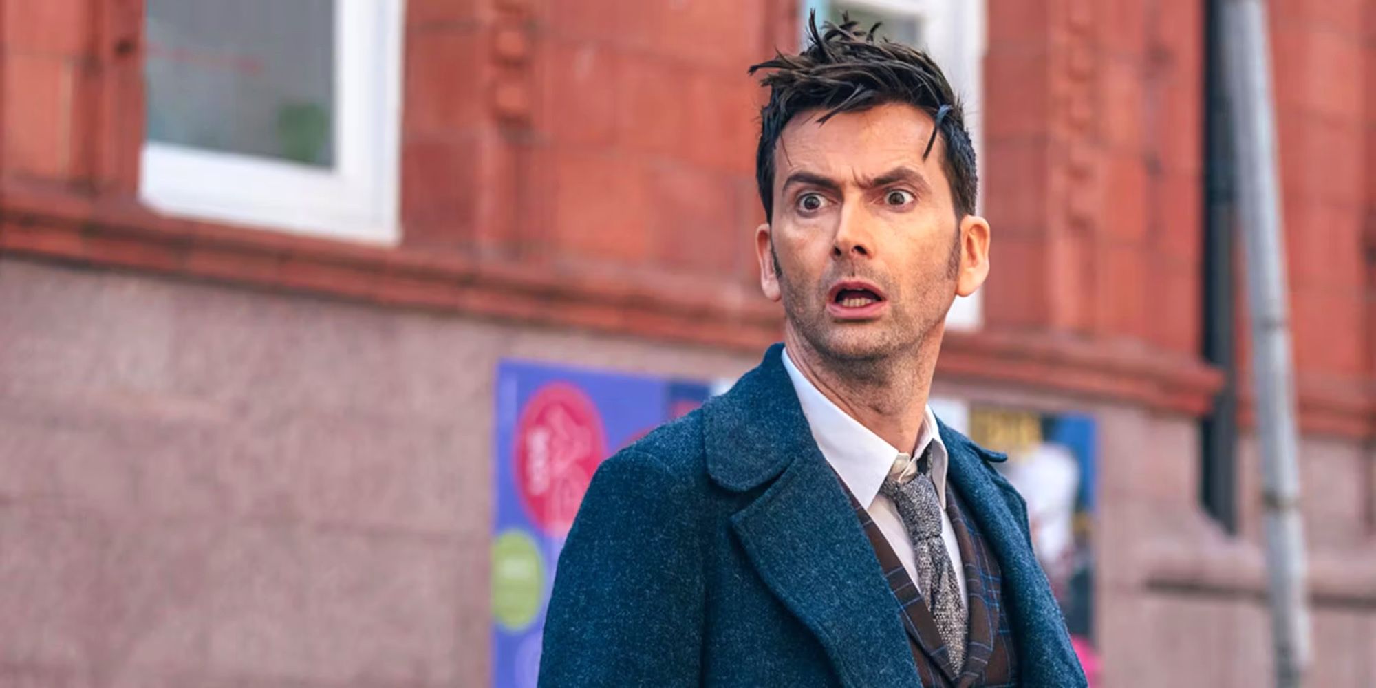The Fourteenth Doctor looking shocked in the 60th Anniversary specials of Doctor Who