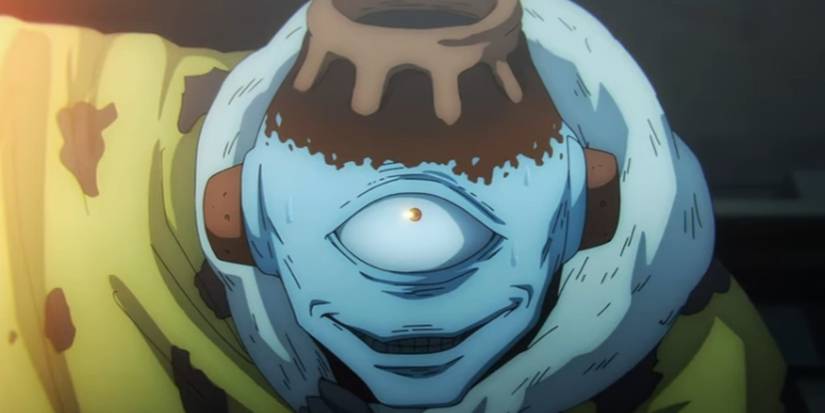 Jogo from Jujutsu Kaisen smiling