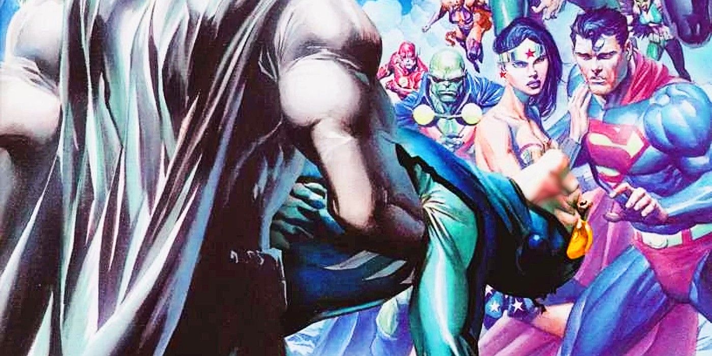 Justice League Batman Carrying Blue Beetle
