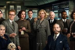 Kenneth Branagh's Murder on the Orient Express cast photo.