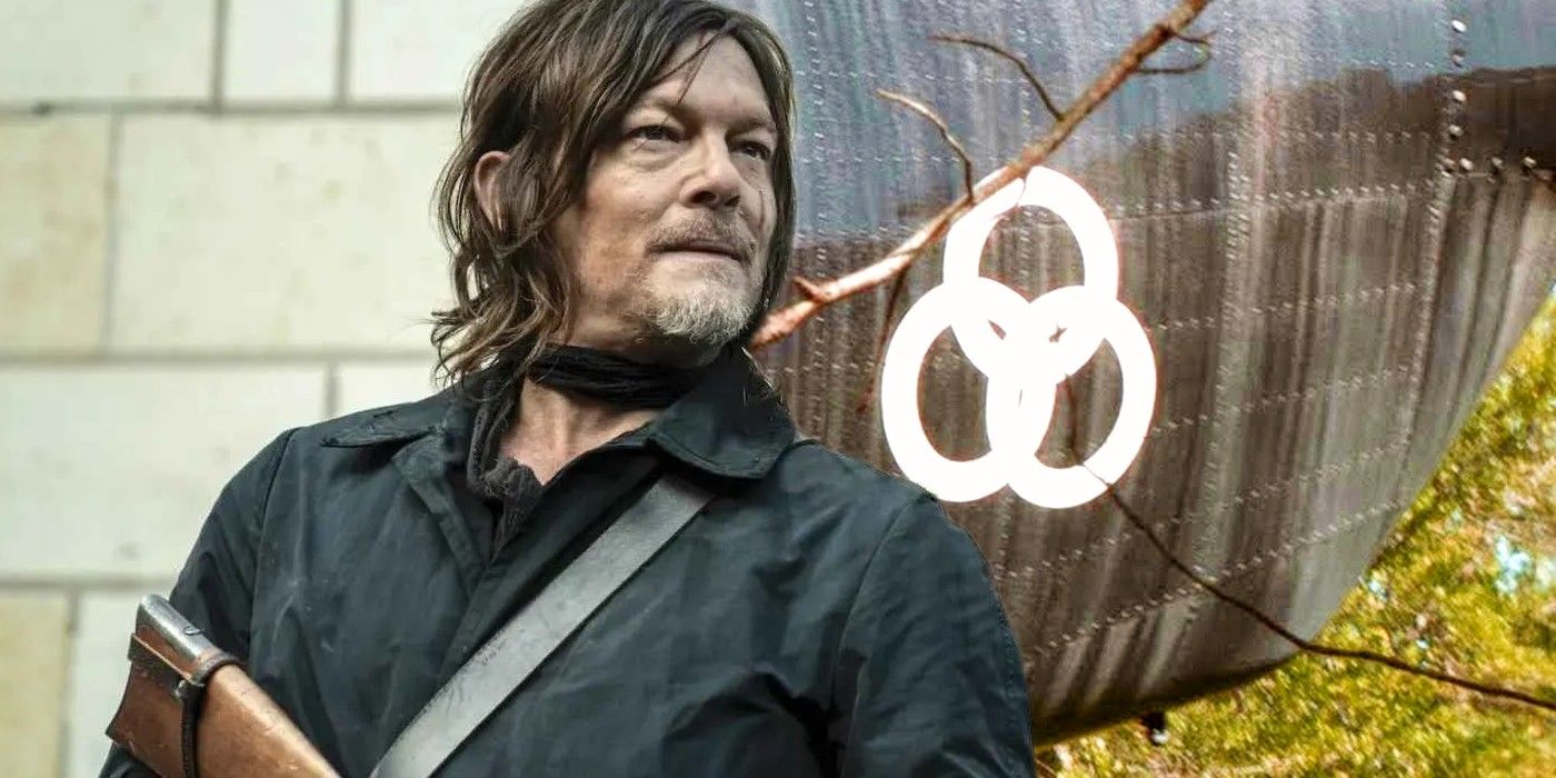 Norman Reedus as Daryl Dixon and CRM helicopter in Walking Dead