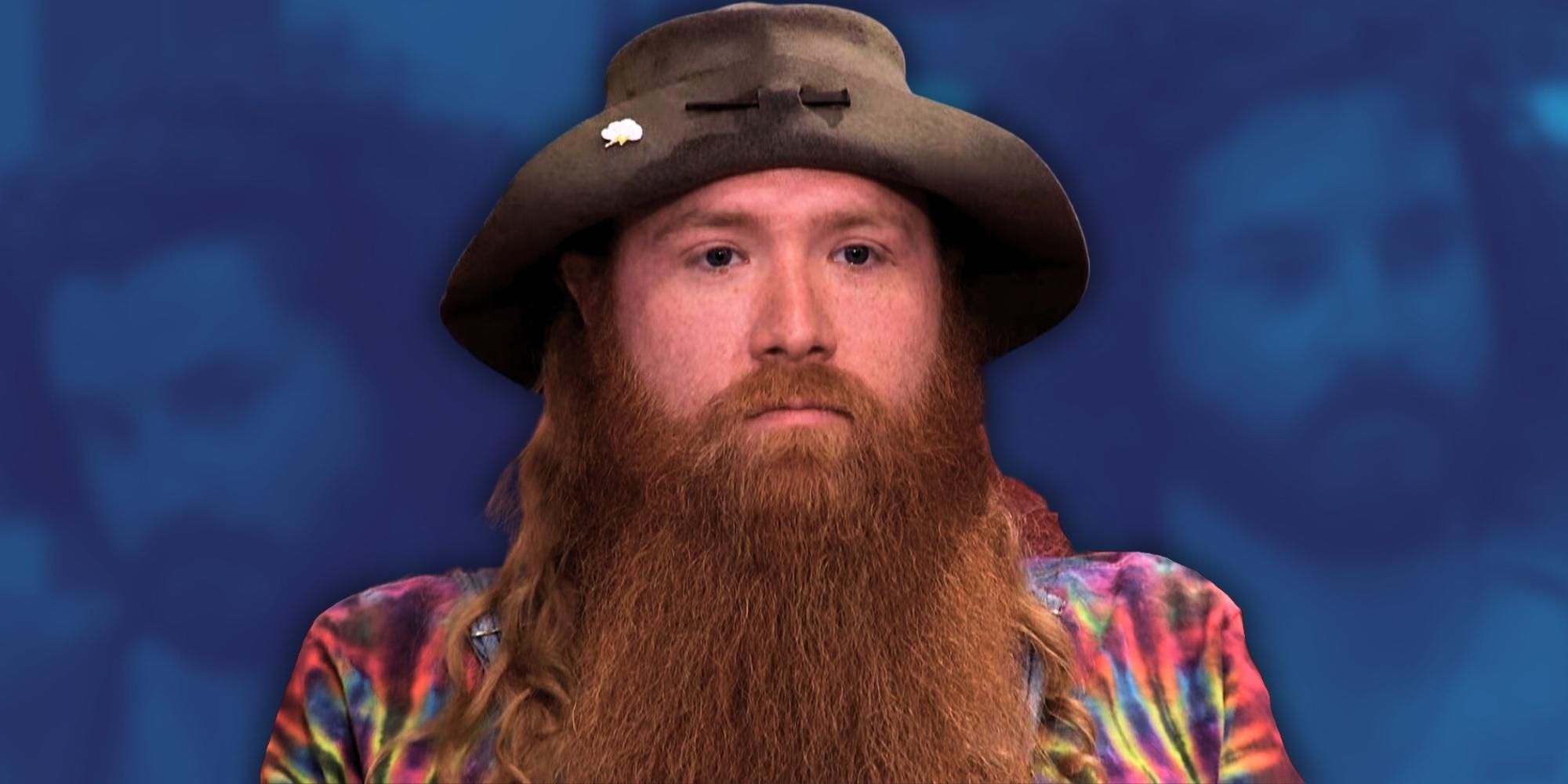 Big Brother 25&rsquo;s Red Utley &amp; blurred shot of Cameron Hardin