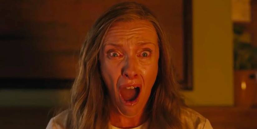 Toni Collette's Annie screams in horror in Hereditary