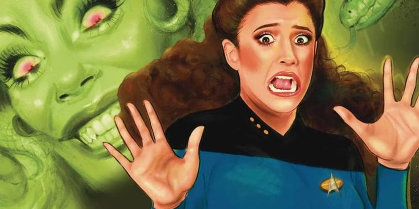A Star Trek holo-ween promotional picture designed to look like a vintage horror movie poster