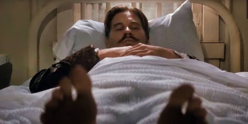 Val Kilmer as Doc Holliday lying on his deathbed in Tombstone.