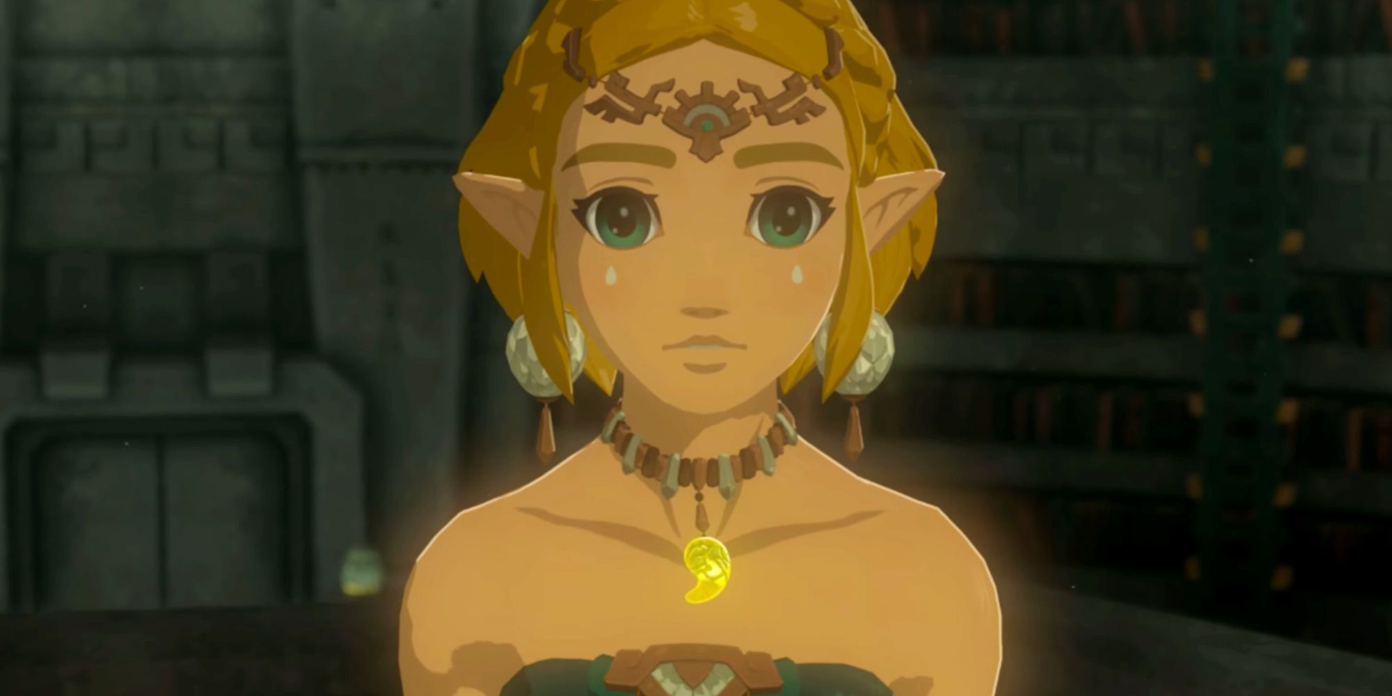 A close-up of Zelda in Tears of the Kingdom.