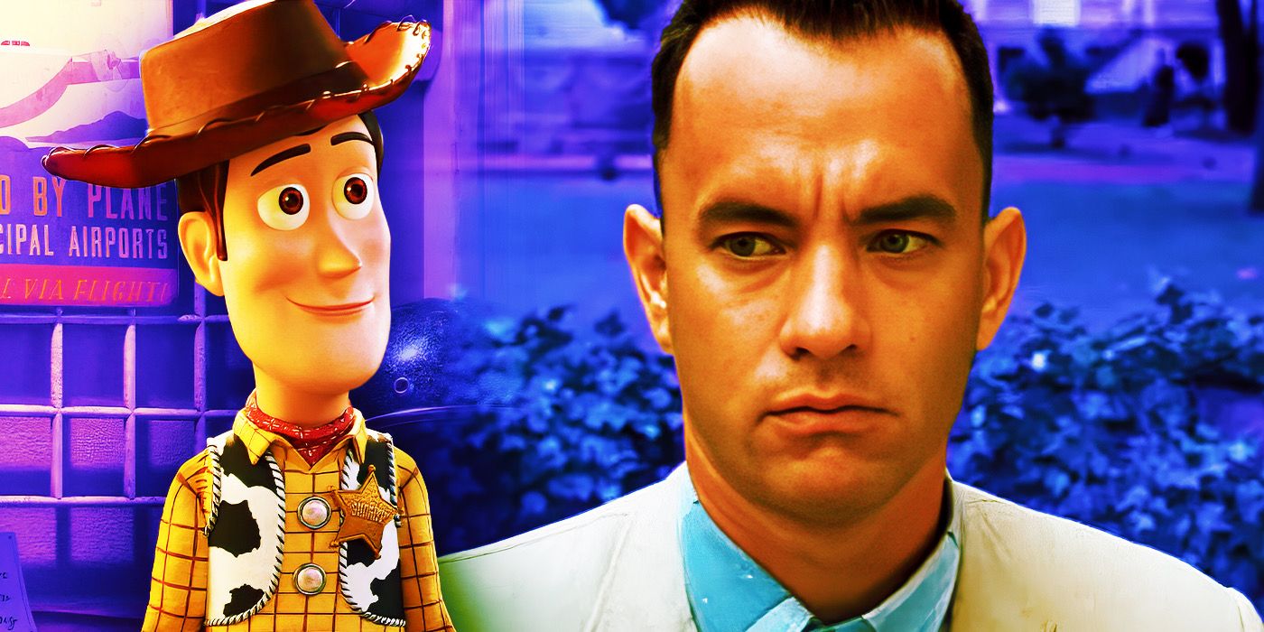Collage of Woody from Tom Story and Forrest Gump
