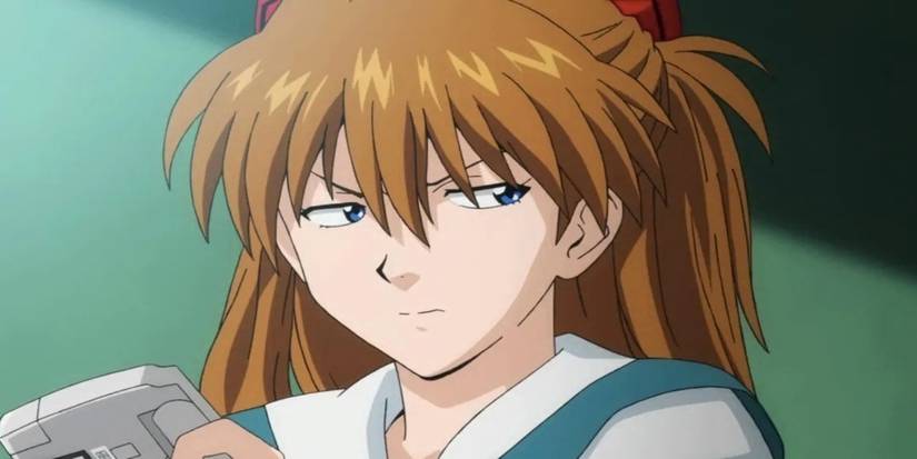 Asuka from neon genesis evangelion looking angry