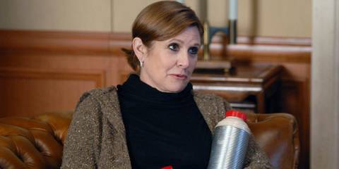 Carrie Fisher As Rosemary Howard stood in Jack Donaghy's office with a thermal cup In 30 Rock