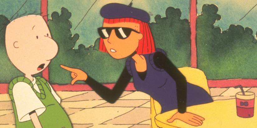 Judy Funnie pointing a finger at Doug.