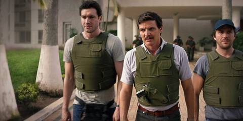 Officers wearing bulletproof vests in Narcos