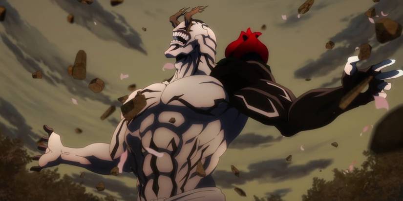Hanami from Jujutsu Kaisen smiling with her arms stretched out