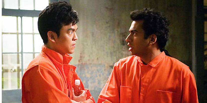 Harold and Kumar looking scared in Guantanamo Bay