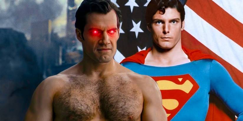 Henry Cavill e Christopher Reeve como Superman
