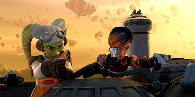 Hera Syndulla e Sabine Wren em Star Wars Rebels.