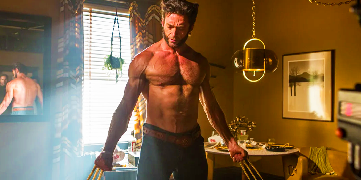 Hugh Jackman as Wolverine with his claws drawn in X-Men Days of Future Past