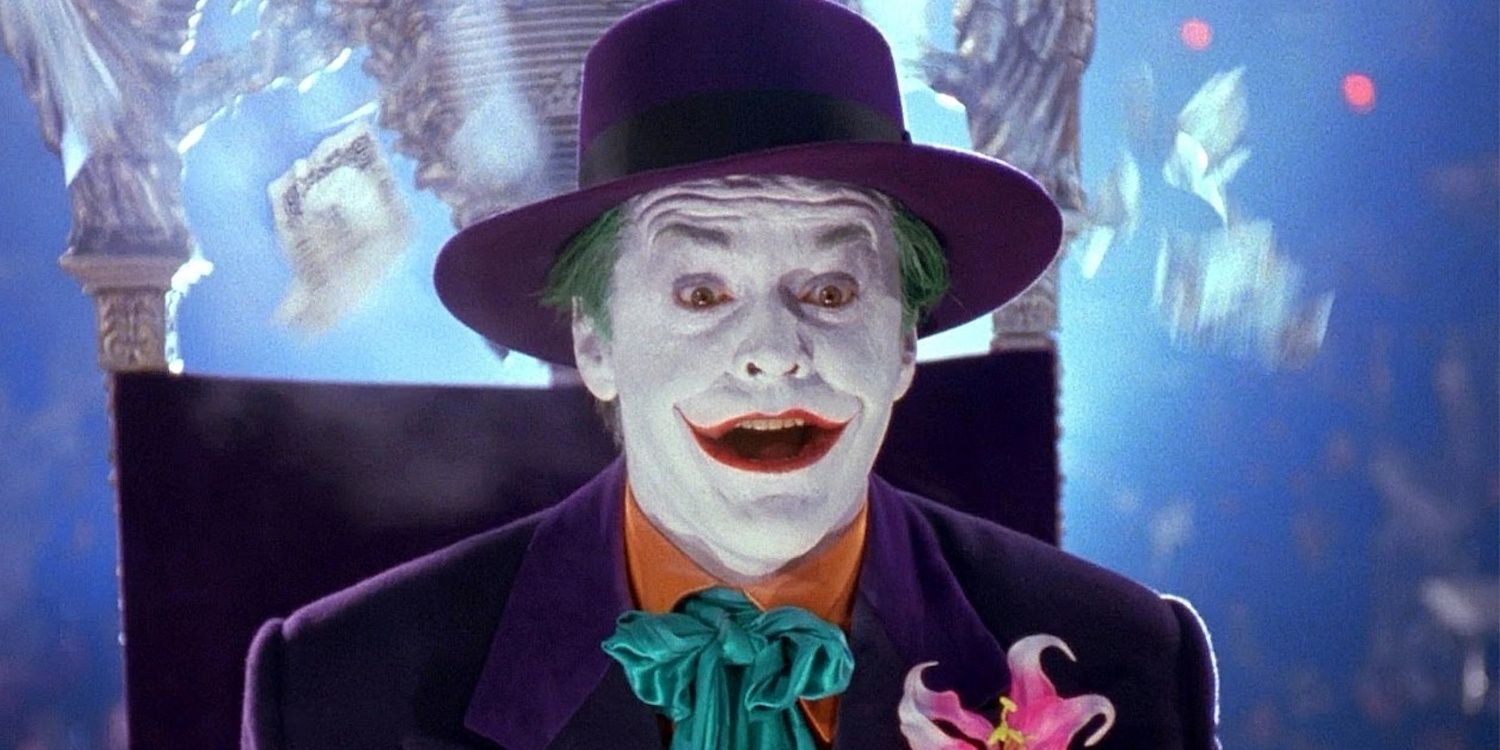 Jack Nicholson's Joker looks surprised in Batman 1989