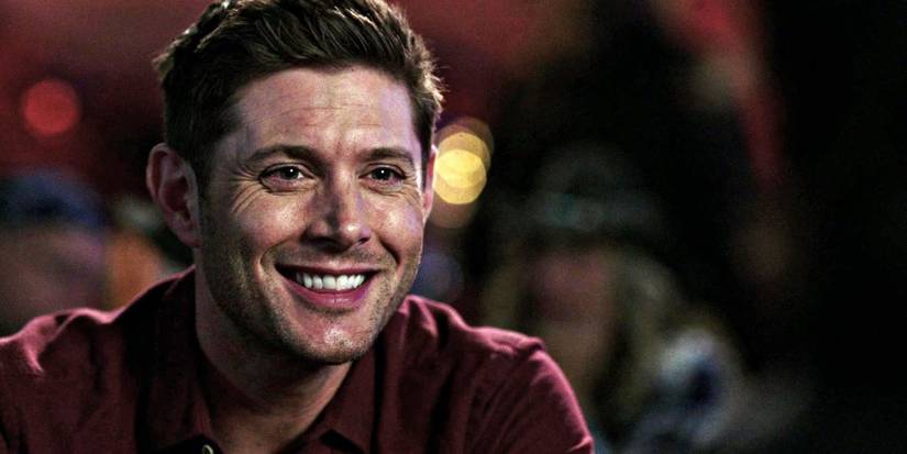 jensen ackles as dean winchester smiling on supernatural