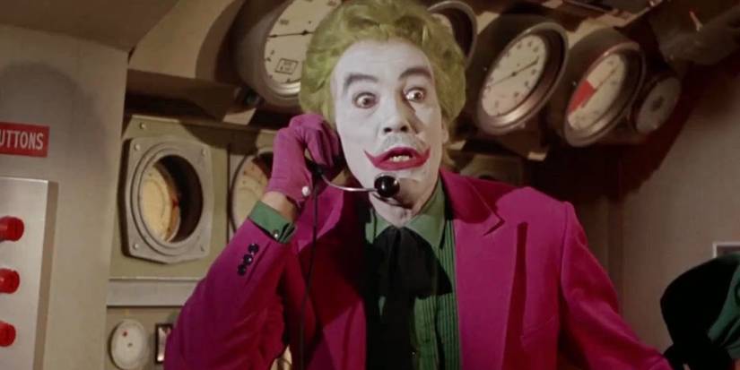 Cesar Romero's Joker on the phone in Batman 1966