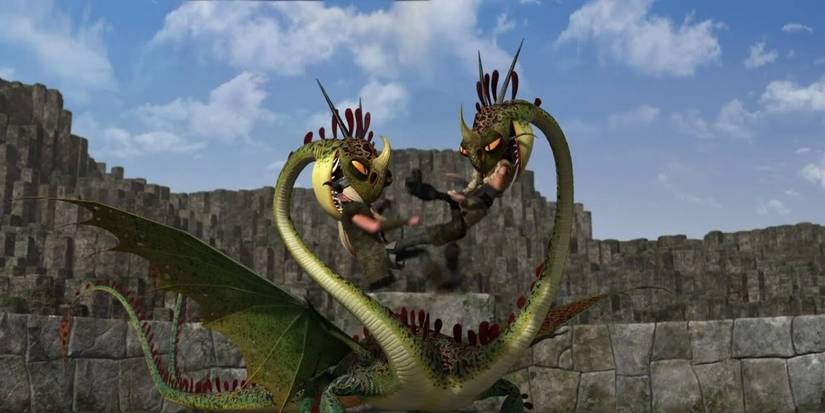 The two-headed Hideous Zippleback from How to Train Your Dragon.