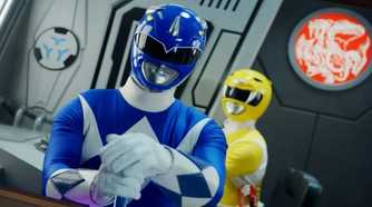 Mighty Morphin Blue Ranger Billy and Yellow Ranger Minh in Power Rangers Cosmic Fury