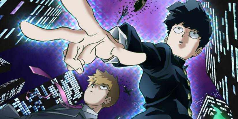 Copertina di Mob Psycho 100 con Kageyama 'Mob' Shigeo e Reigan
