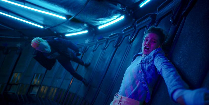 Olivia Holt as Pam and Killer in Gravitron in Totally Killer