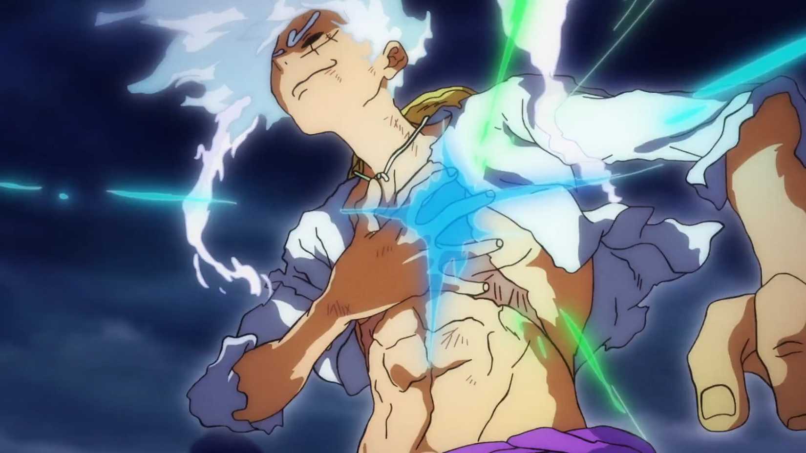 One Piece Gear 5 Luffy feels his heartbeat