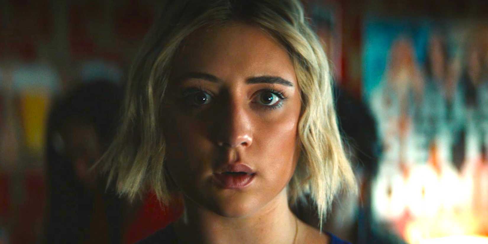 Lizzie Broadway as Emma looking surprised in Gen V episode 6