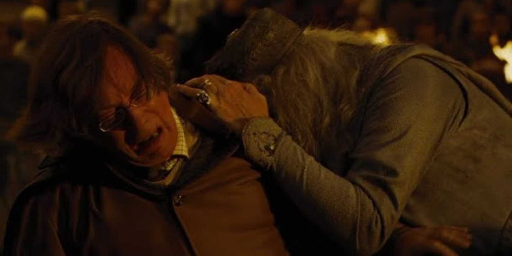 Amos Diggory and Dumbledore in Harry Potter and the Goblet of Fire
