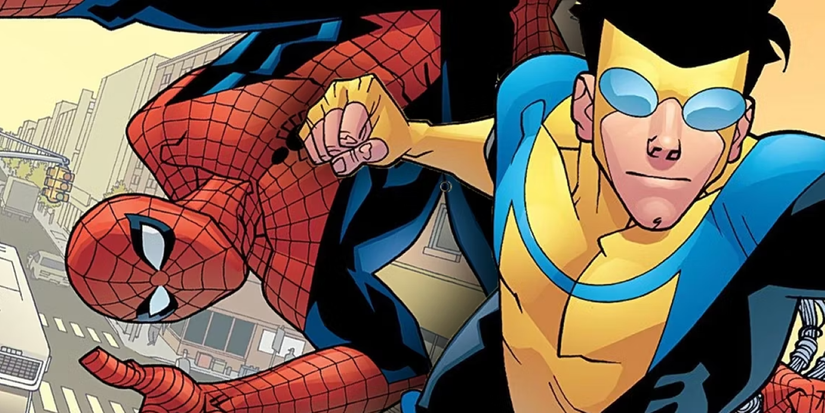 Feature Image: Spider-Man and Invincible (comic book versions) composite image