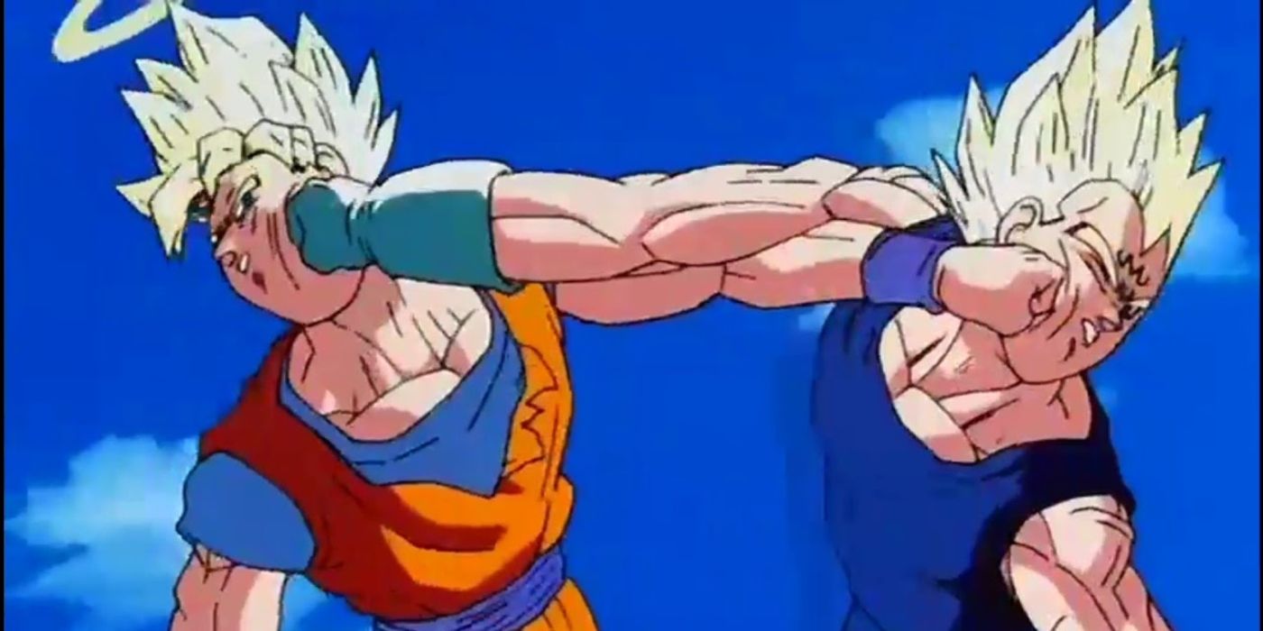 Daima le da a Goku su primera victoria oficial contra Vegeta