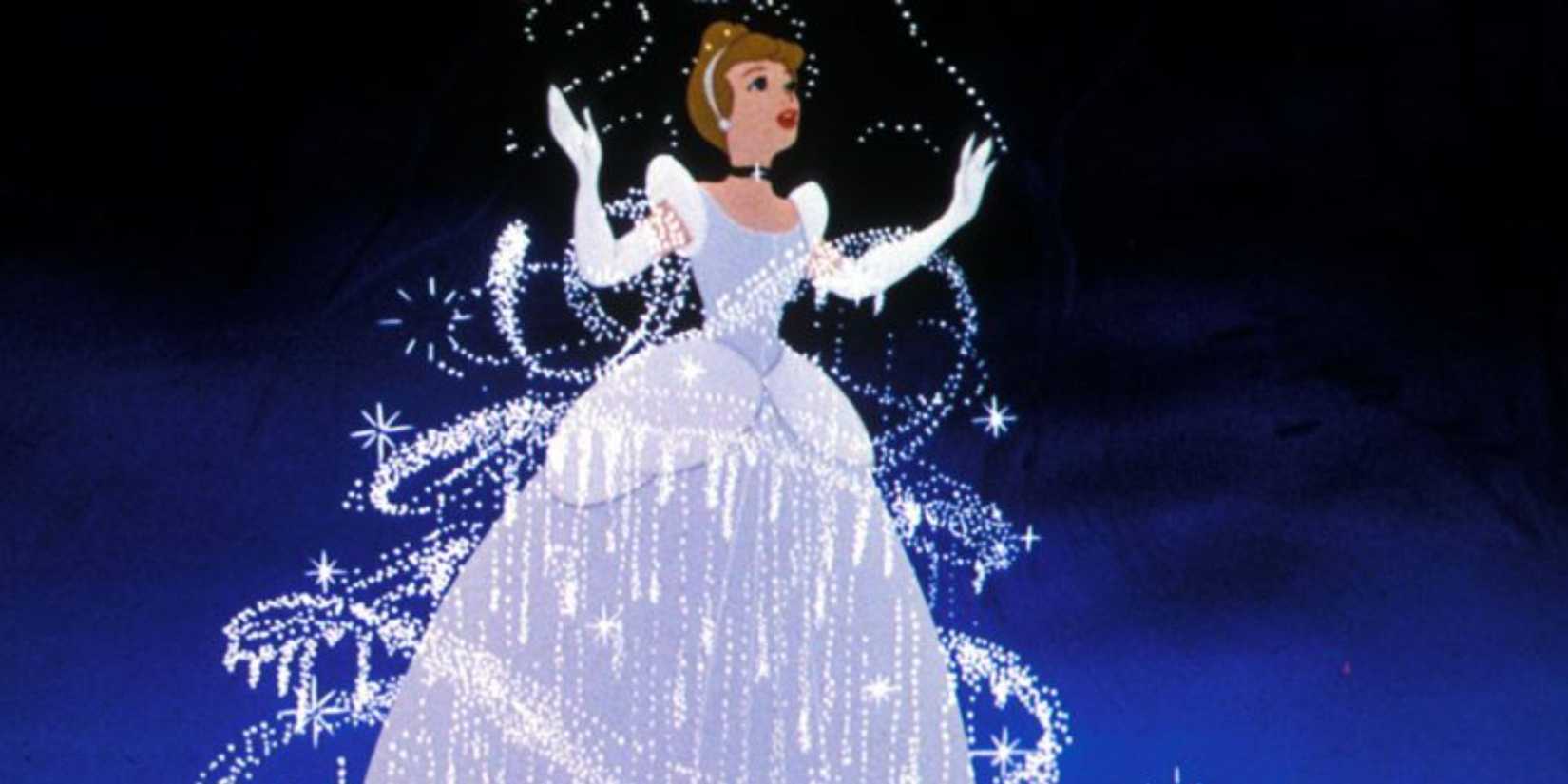 Cinderella is being transformed for the ball in the Disney animated movie