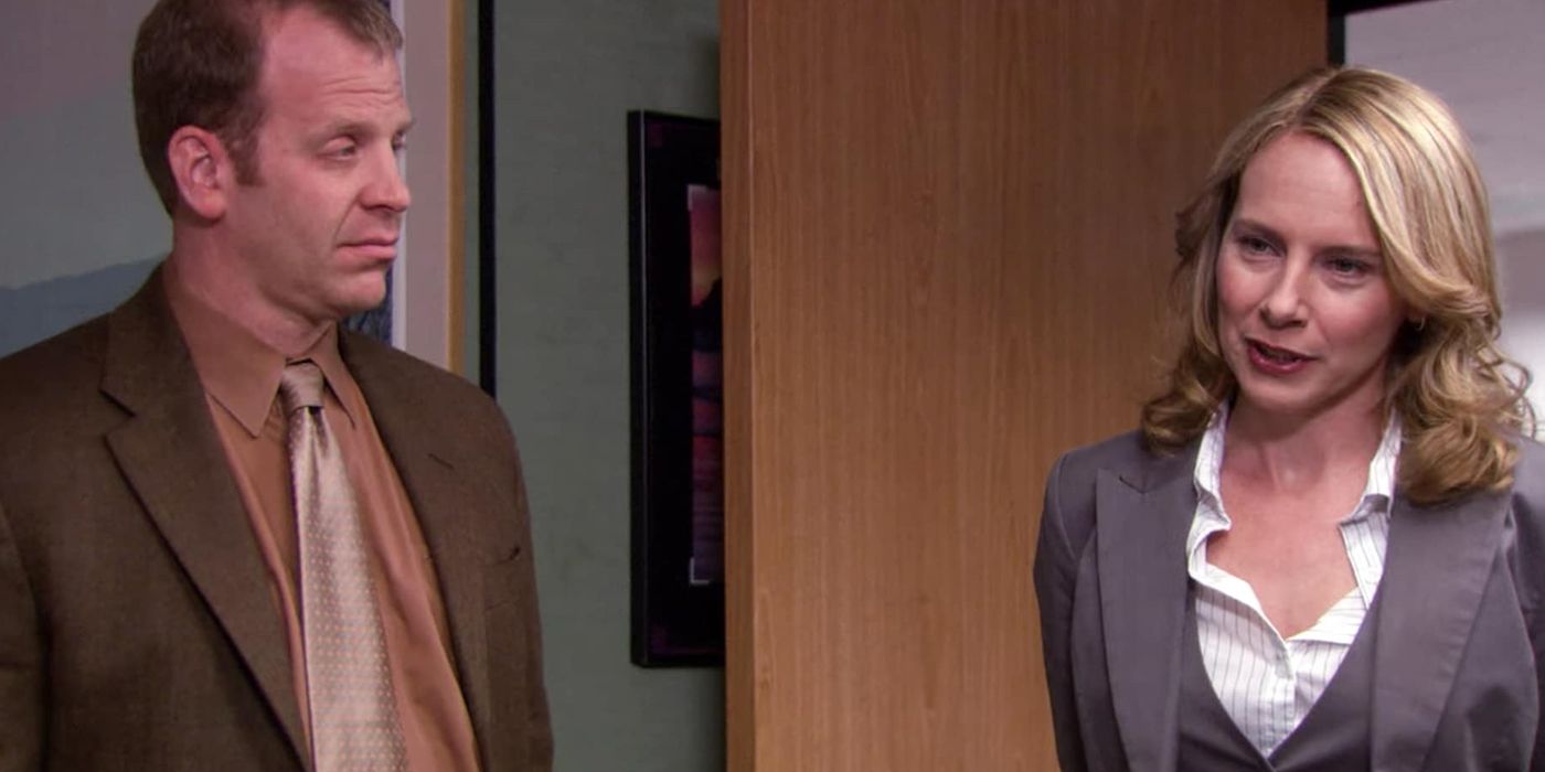 Holly and Toby in The Office Goodbye Toby