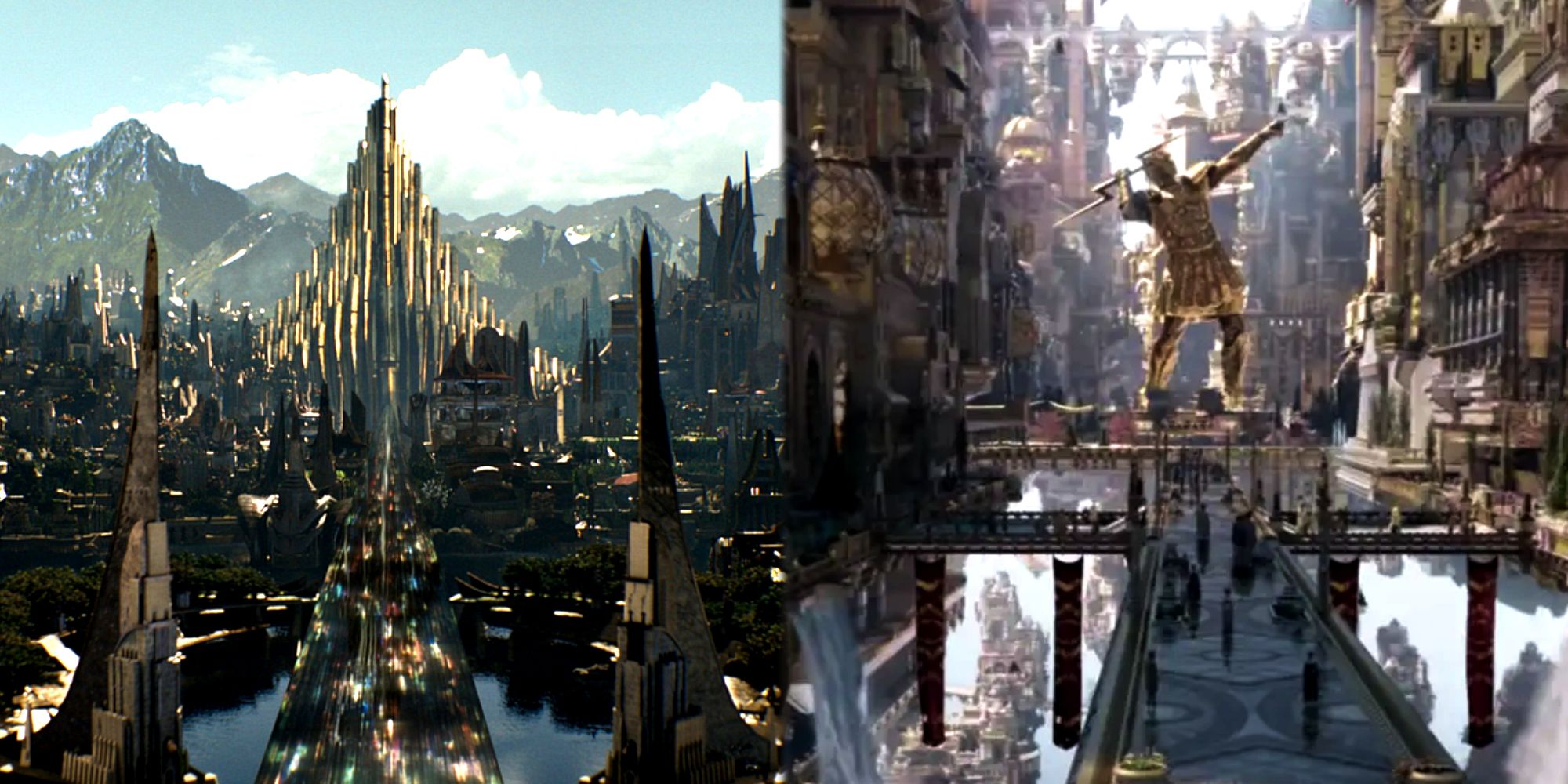 Asgard and Omnipotence City in the MCU Thor Movies