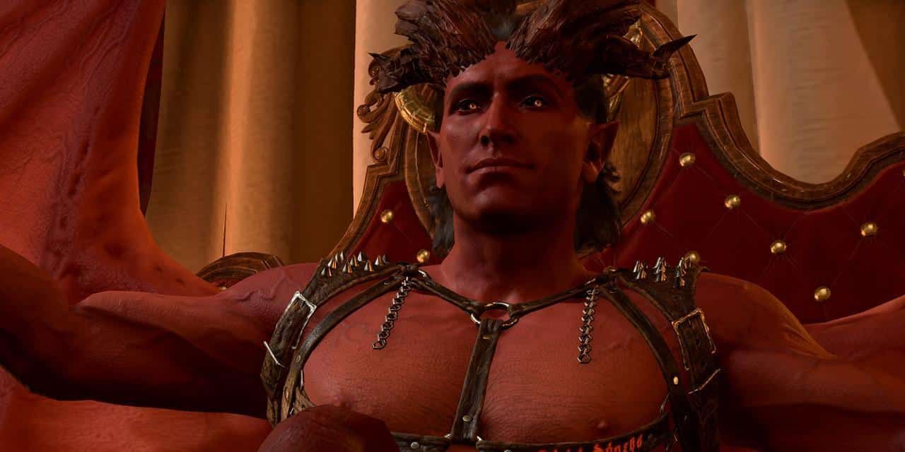 Haarlep from Baldurs Gate 3 lies in a bed in the House of Hope.