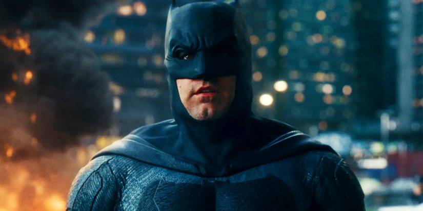 Ben Affleck's Batman facing the camera in Justice League