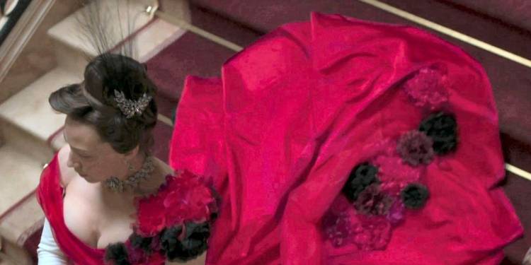 gilded age red dress Gilded Age Dress