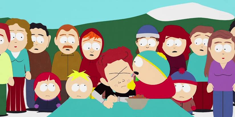 Cartman licks Scott Tenorman in South Park