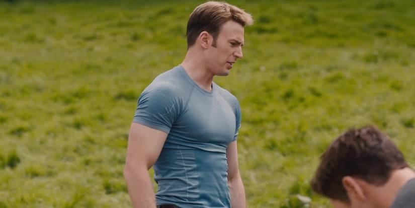 Chris Evans as Captain America in Avengers: Age of Ultron