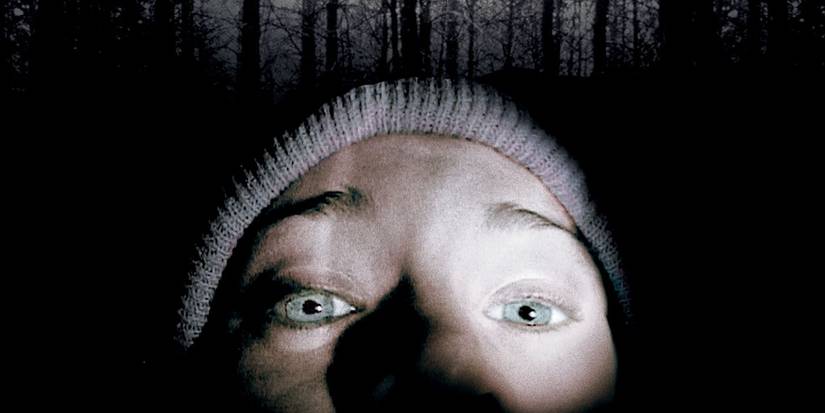Close up of Heather's eyes in The Blair Witch Project