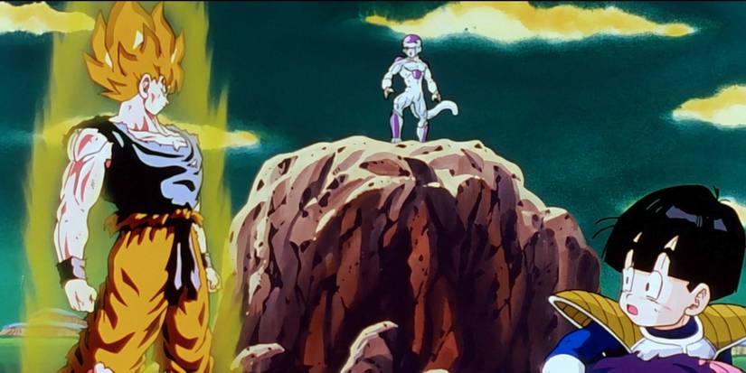 Goku sắp trở thành Super Saiyan trên hành tinh Namek trong Dragon Ball Z.