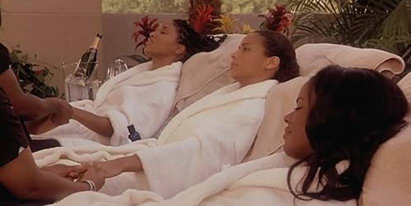 Donna Madea in a robe at a spa in Madea's Family Reunion