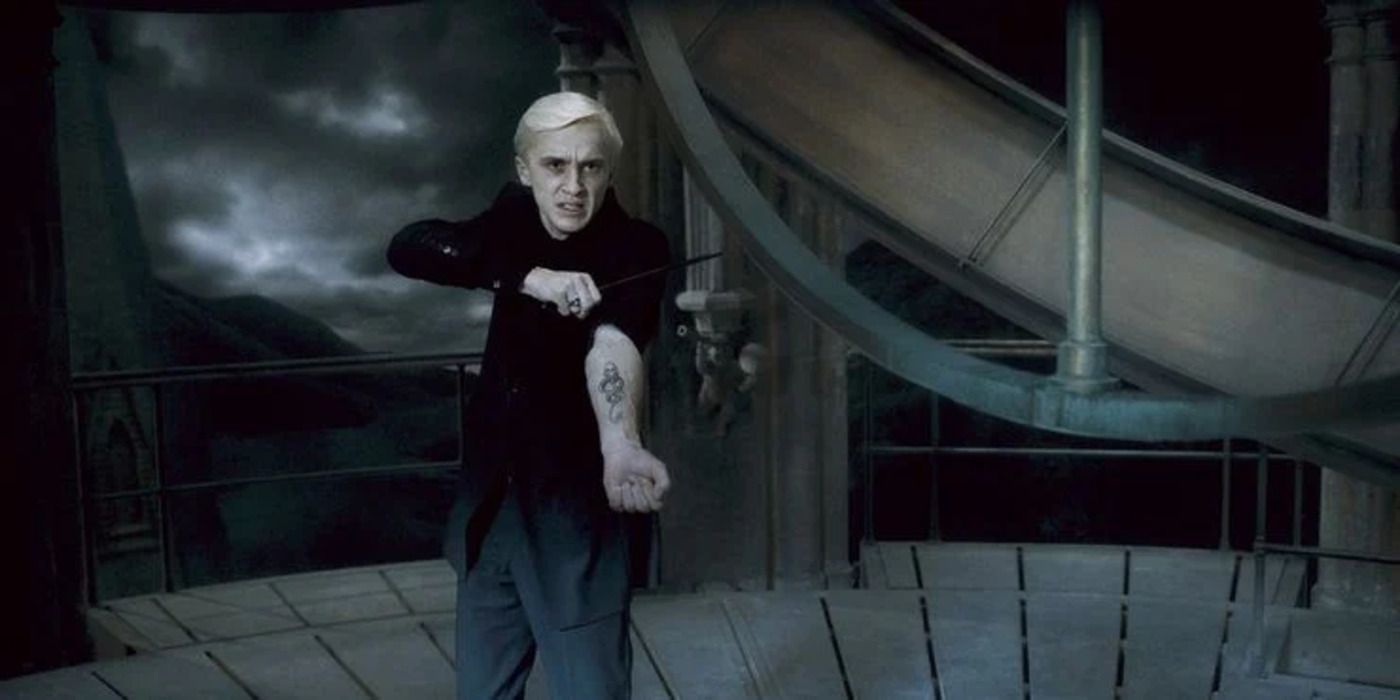 Draco Malfoy Shows His Dark Mark in Harry Potter and the Half-Blood Prince.