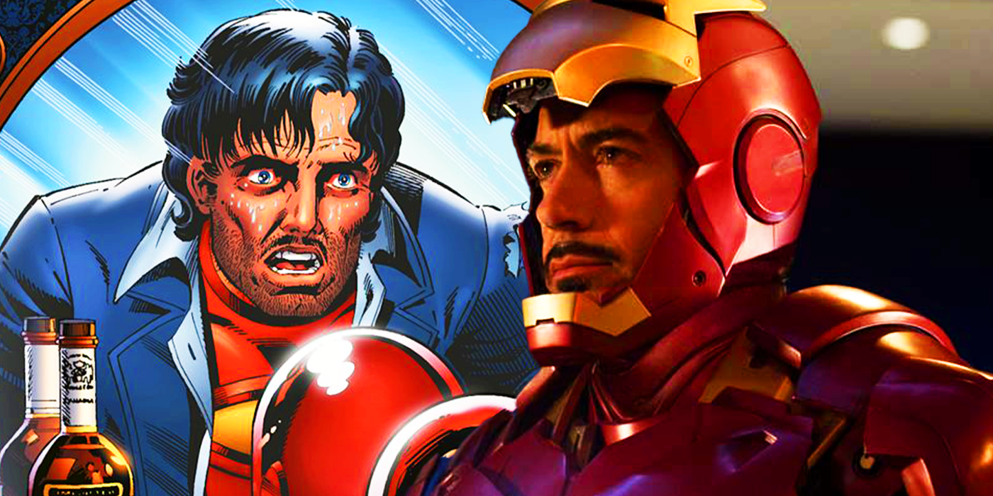 Iron Man in the MCU with Marvel Comics' Demon in a Bottle storyline