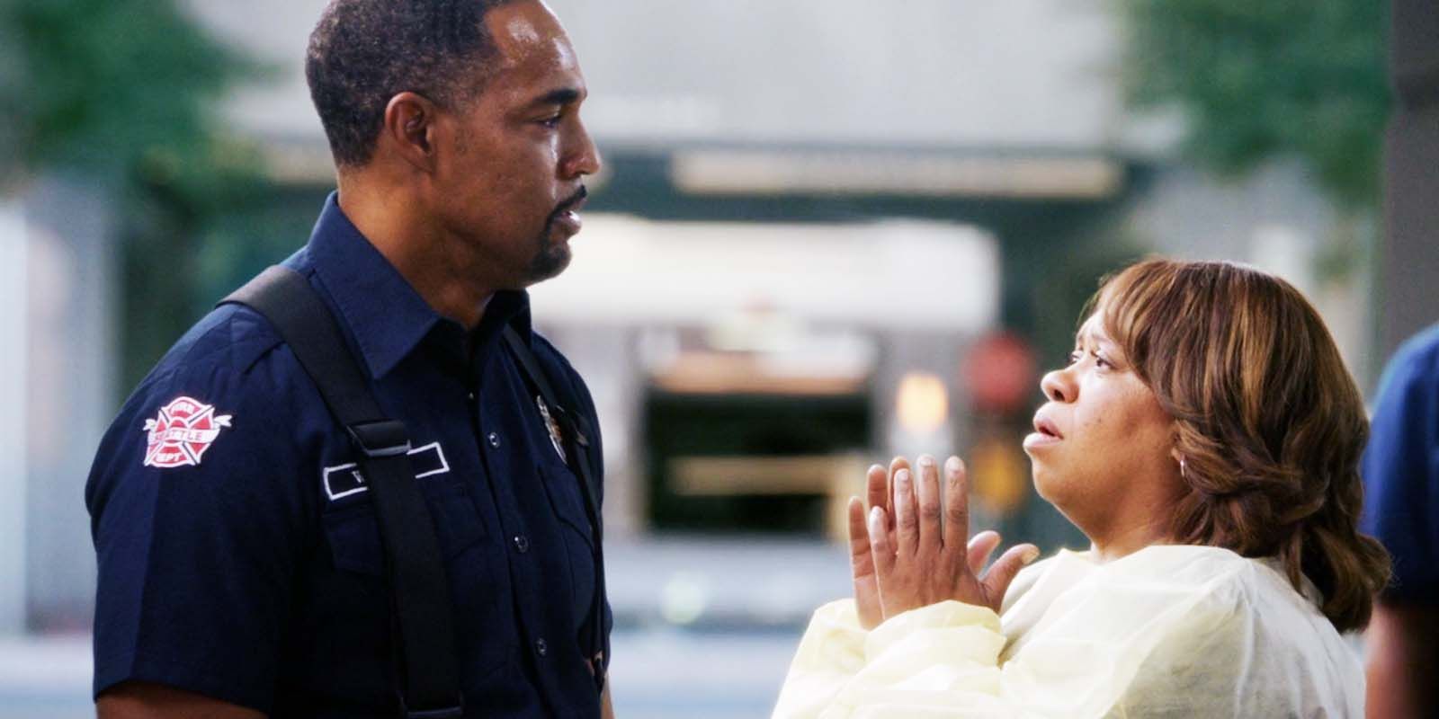 Jason George as Ben Warren and Chandra Wilson as Miranda Bailey in Grey's Anatomy season 18 episode 5