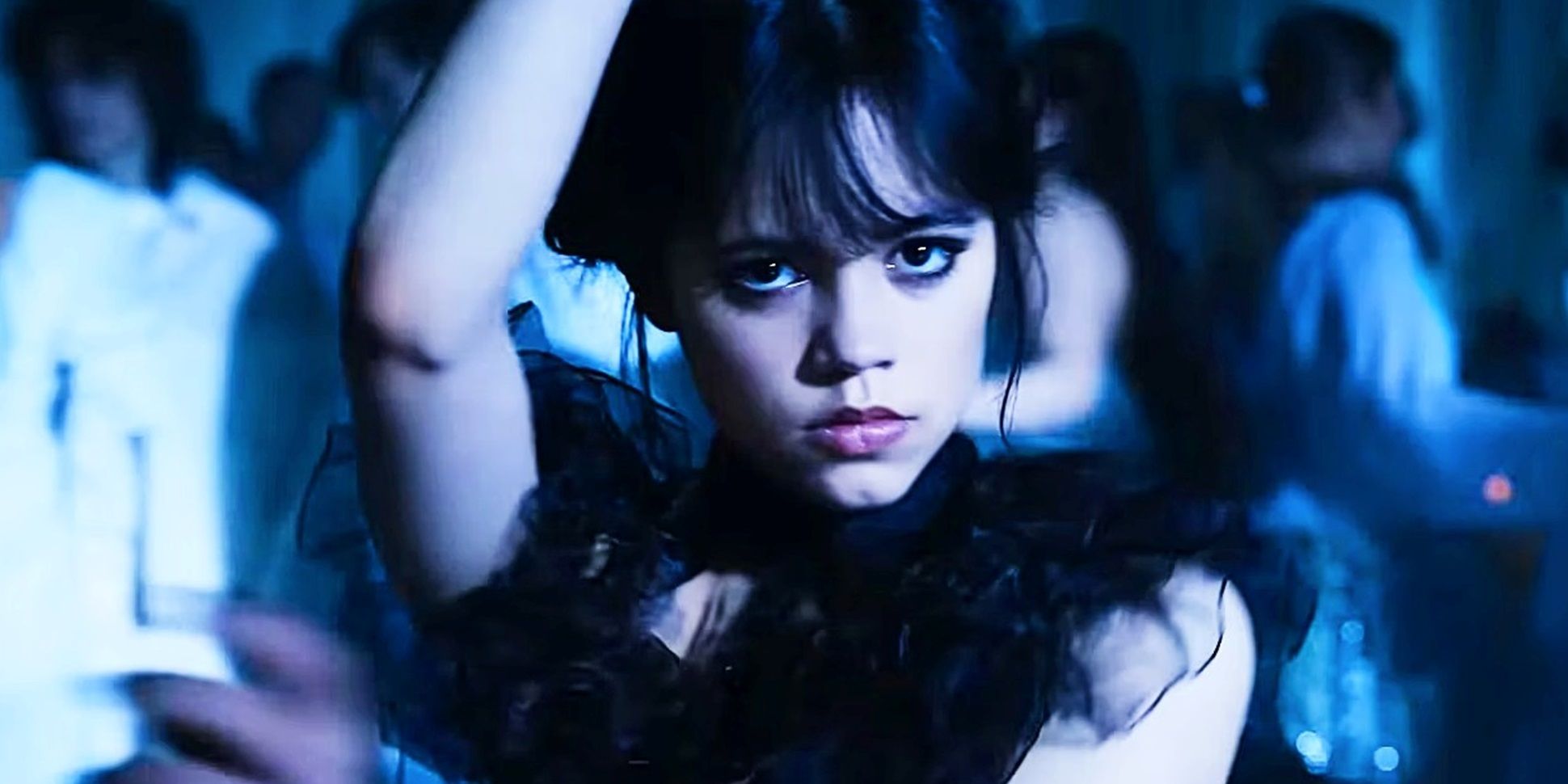 Wednesday (Jenna Ortega) dancing in Wednesday